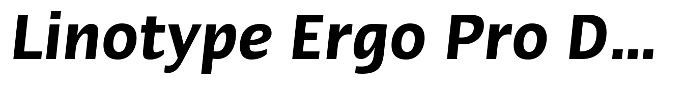 Linotype Ergo Pro Demi Bold Condensed Italic